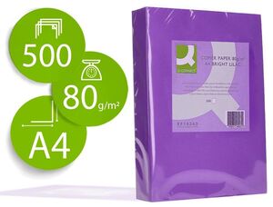 PAPEL Q-CONNECT A4 80GR 500H LILA INTENSO