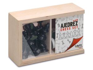 FICHAS AJEDREZ Nº3 EN CAJA DE MADERA