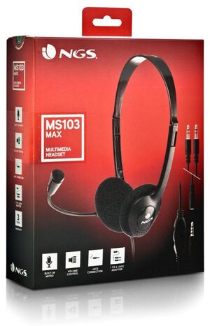 AURICULARES MS103 CON CABLE PARA PORTATIL - MICROFONO AJUSTABLE  NGS