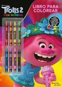 TROLLS 2 LIBRO PARA COLOREAR CON CERAS